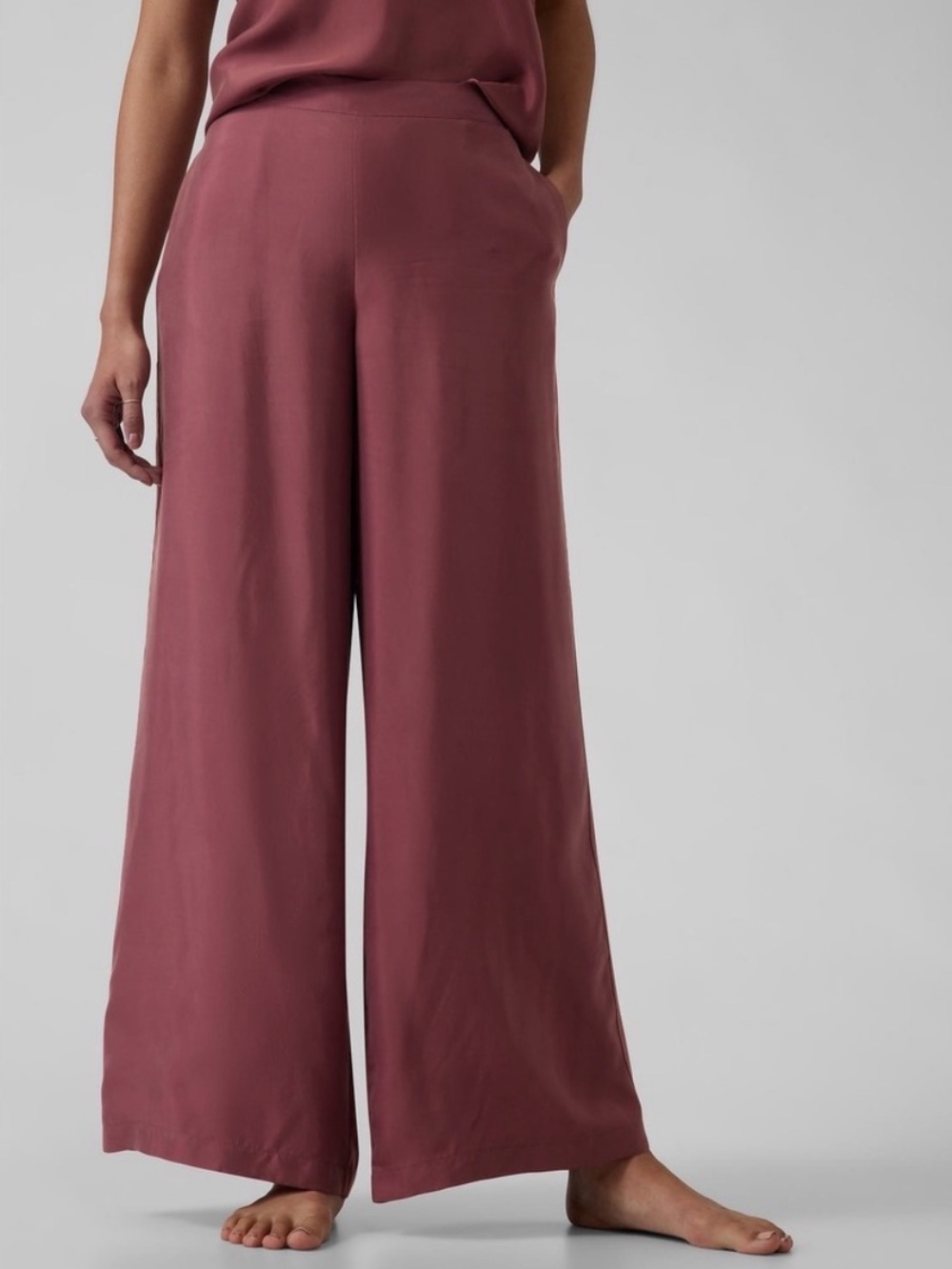NWOT Athleta Calm Cool Sleep PJ Pants - Rose pink - size small